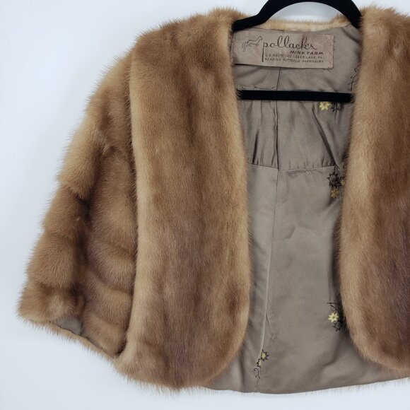 Vintage Brown Fur Cape - Picture 4 of 8